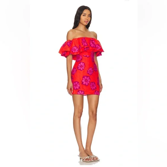 Rhode Vivi Dress in Scarlet Bombay Bloom NWT Size 2